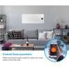 electriQ 2000W Wall Mountable Convector Panel Heater - H430xW920 - White / Silver