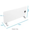 electriQ 2000W Wall Mountable Convector Panel Heater - H430xW920 - White / Silver