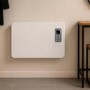 electriQ 1000W Slim Wall Mountable Panel Heater with Thermostat and Weekly Timer - Bathroom Safe