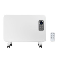 electriq 1000W Slim Wall Mountable Panel Heater with Digital Thermostat and Weekly Time - IP24 Bathroom Safe