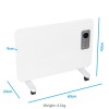electriQ 1000W Wall Mountable Convector Panel Heater H430xW600 - White