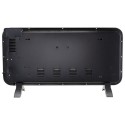 79064949/2/EPMH2000WB Refurbished electriQ 2000W Smart Electric Designer Metal Panel Heater - Wall Mountable & Bathroom Safe - Black
