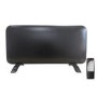 GRADE A1 - electriQ 2000W Smart Electric Designer Metal Panel Heater - Wall Mountable & Bathroom Safe - Black