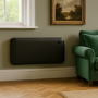 electriQ 2000W Smart Electric Designer Metal Panel Heater - Wall Mountable & Bathroom Safe - Black