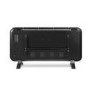 GRADE A1 - electriQ 2000W Smart Electric Designer Metal Panel Heater - Wall Mountable & Bathroom Safe - Black