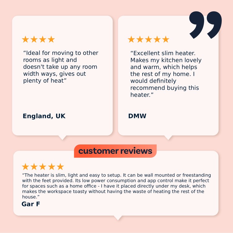 electriQ 550W Smart Infrared Eco Heater - Wall Mountable or Free Standing Paintable - 800 x 600mm