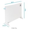 electriQ 550W Wall Mountable Convector Panel Heater H600xW800xD10 - White