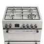 Refurbished 60cm Double Oven Dual Fuel Cooker - Silver