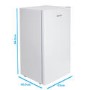 electriQ 62 Litre Freestanding Under Counter Fridge with Ice Box - White