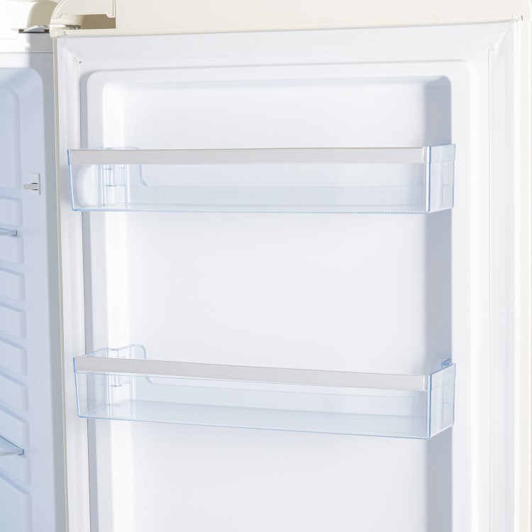 electriQ 246 Litre 50/50 Retro Freestanding Fridge Freezer - Cream