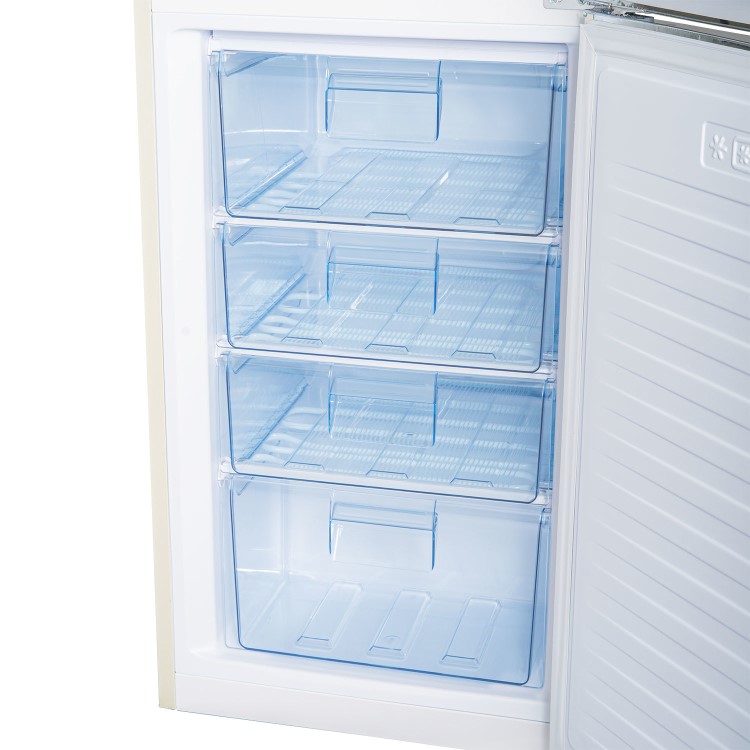 electriQ 246 Litre 50/50 Retro Freestanding Fridge Freezer - Cream