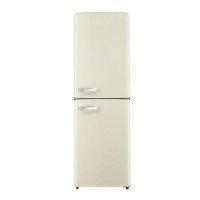 Refurbished electriQ EQ5050RETROCREAM Retro Freestanding 246 Litre 50/50 Fridge Freezer Cream
