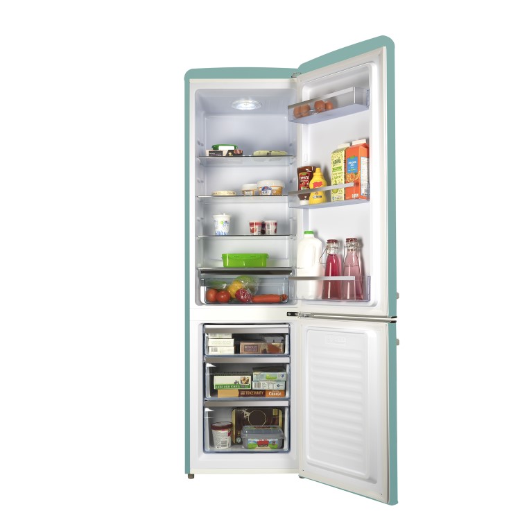 electriQ 244 Litre 60/40 Freestanding Fridge Freezer - Blue