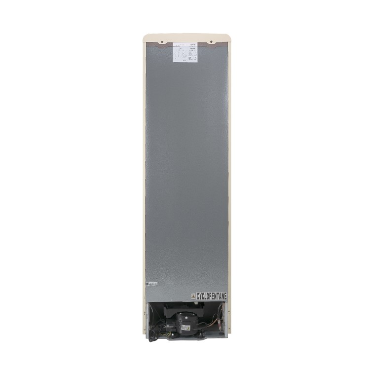 Refurbished electriQ 244 Litre 60/40 Retro Freestanding Fridge Freezer - Cream