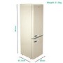 Refurbished electriQ 244 Litre 60/40 Retro Freestanding Fridge Freezer - Cream