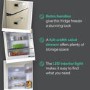 Refurbished electriQ 244 Litre 60/40 Retro Freestanding Fridge Freezer - Cream