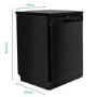 Refurbished electriQ EQ60DWBLACK 12 Place Freestanding Dishwasher Black