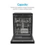 Refurbished electriQ EQ60DWBLACK 12 Place Freestanding Dishwasher Black