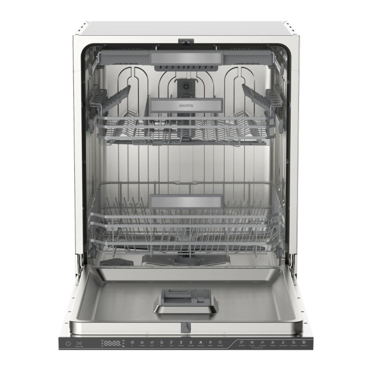 electriQ Series 2 Integrated Dishwasher - C-Rated Black control panel