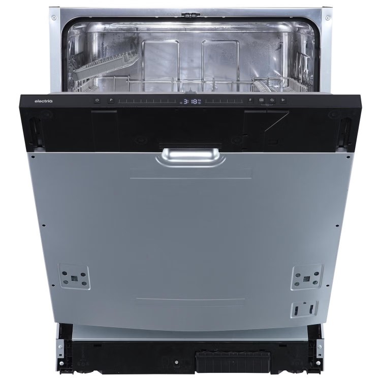 electriQ Series 2 Integrated Dishwasher - D-Rated Black control panel