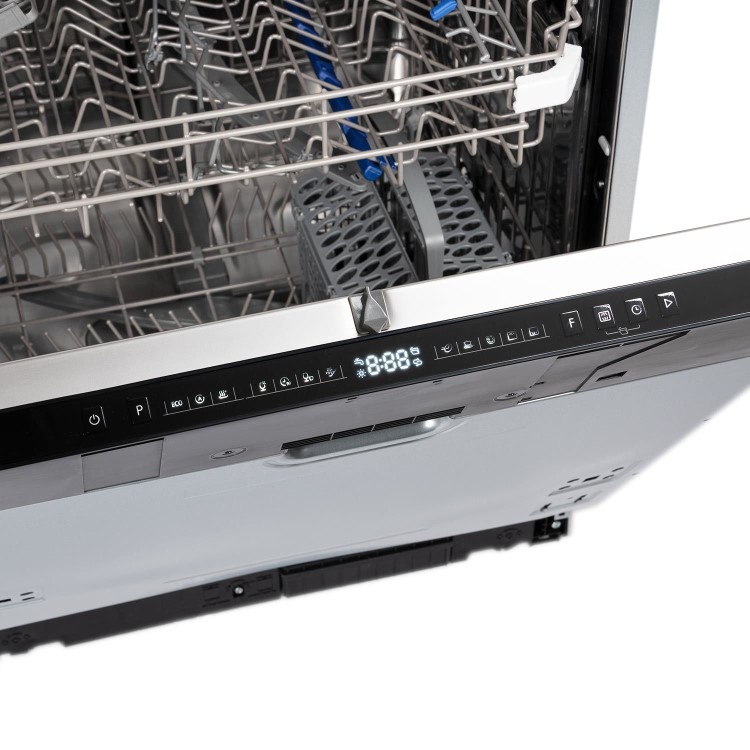 electriQ Series 2 Integrated Dishwasher - D-Rated Black control panel