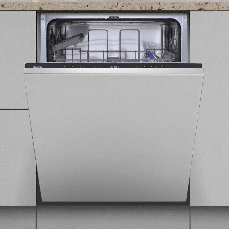 electriQ Series 2 Integrated Dishwasher - D-Rated Black control panel