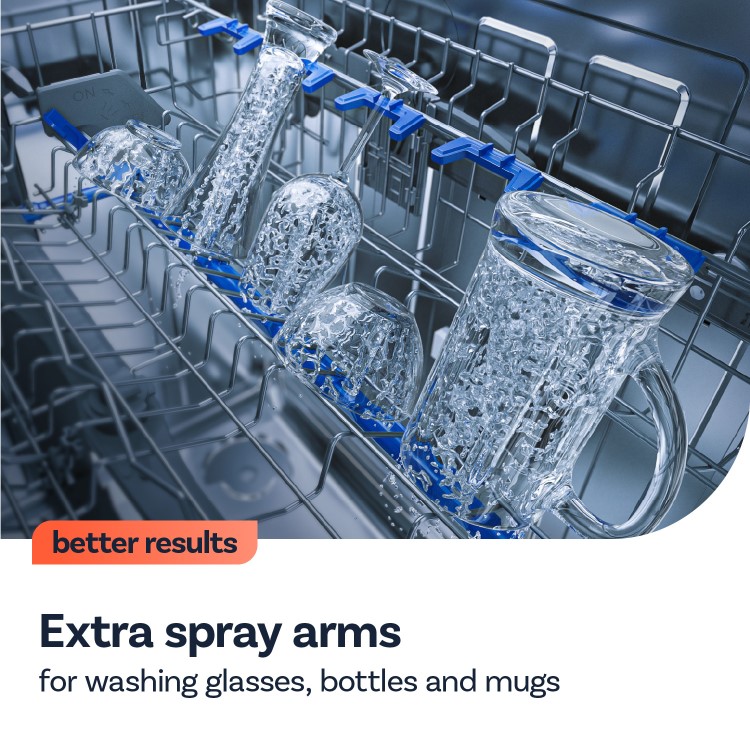 electriQ Series 2 Integrated Dishwasher - D-Rated Black control panel