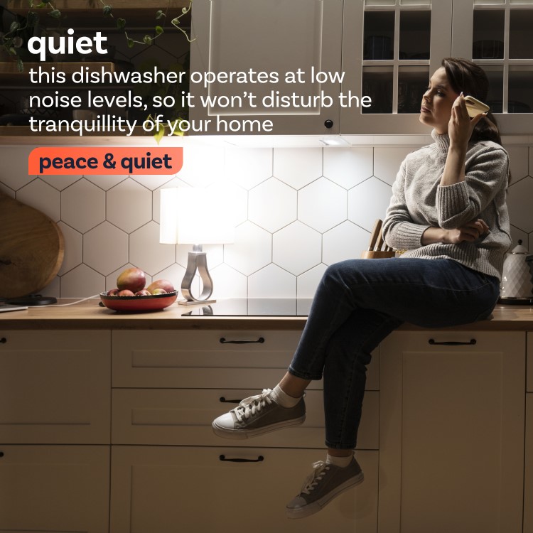 electriQ Series 2 Integrated Dishwasher - D-Rated Black control panel