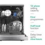 electriQ - 12 Place Settings Freestanding Dishwasher - Silver