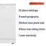 electriQ Freestanding Dishwasher - White