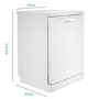 electriQ Freestanding Dishwasher - White