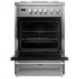 Refurbished electriQ EQ60RANGEPROSS 60cm Dual Fuel Mini Range Cooker Stainless Steel