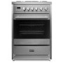 Refurbished electriQ EQ60RANGEPROSS 60cm Dual Fuel Mini Range Cooker Stainless Steel