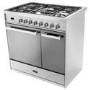 electriQ 90cm Dual Fuel Range Cooker - Mirror Finish Stainless Steel
