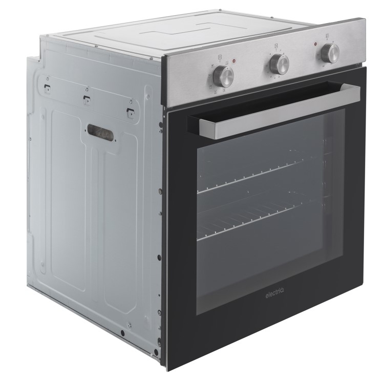 Refurbished electriQ EQBIOLG1SS 60cm Single built In Electric Fan Assisted Oven