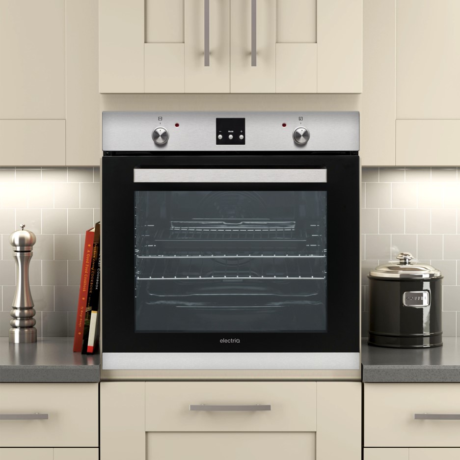 electriQ Extra Large 78 Litre Electric Builtin Stainless Steel Single
