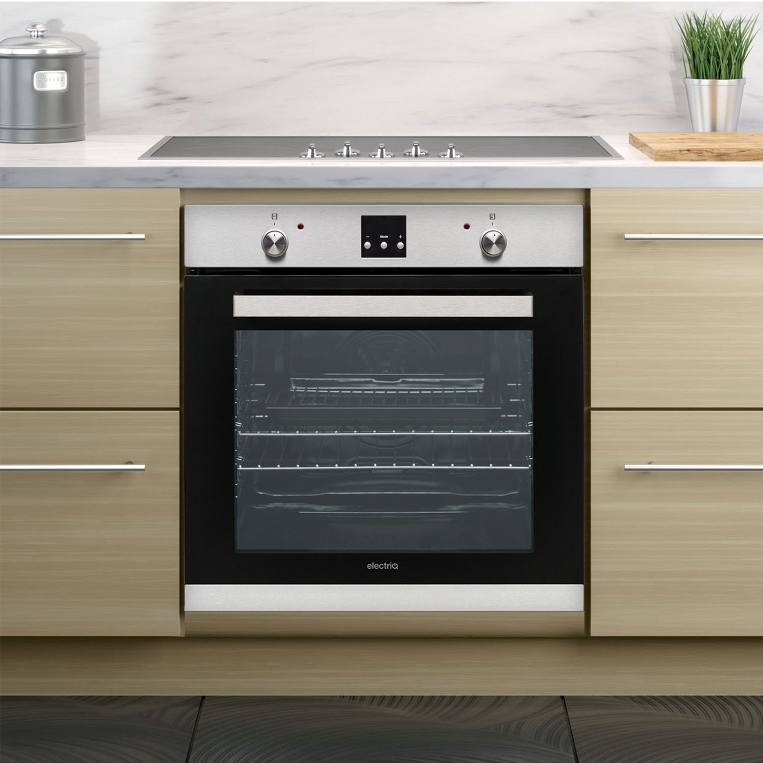 electriQ Plug In Electric Single Oven Stainless Steel BuyItDirect.ie