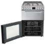 electriQ 60cm Double Oven Dual Fuel Cooker with Mirror Door