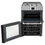 electriQ 60cm Double Oven Dual Fuel Cooker with Mirror Door