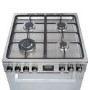 electriQ 60cm Double Oven Dual Fuel Cooker with Mirror Door