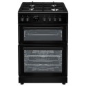 A2/EQDFC360BL Refurbished electriQ EQDFC360BL 60cm Dual Fuel Cooker with Double Oven Black