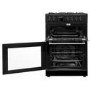 electriQ 60cm Dual Fuel Cooker - Black