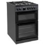 electriQ 60cm Dual Fuel Cooker - Charcoal Grey