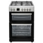 Refurbished electriQ EQDFC360SS 60cm Dual Fuel Cooker with Double Oven Stainless Steel