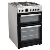 Refurbished electriQ EQDFC360SS 60cm Dual Fuel Cooker with Double Oven Stainless Steel