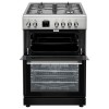 Refurbished electriQ 60cm EQDFC360SS Dual Fuel Cooker with Double Oven Stainless Steel
