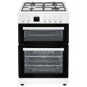 A2/EQDFC360WH Refurbished electriQ EQDFC360WH 60cm Double Oven Dual Fuel Cooker White
