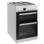 Refurbished electriQ EQDFC360WH 60cm Dual Fuel Cooker with Double Oven White