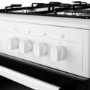 Refurbished electriQ EQDFC360WH 60cm Dual Fuel Cooker with Double Oven White