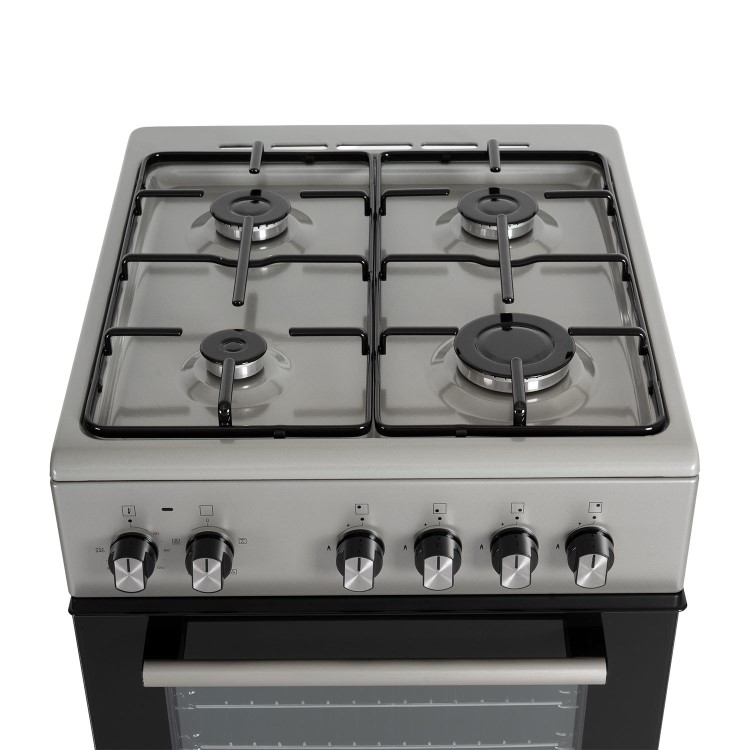 electriQ 50cm Dual Fuel Cooker - Silver